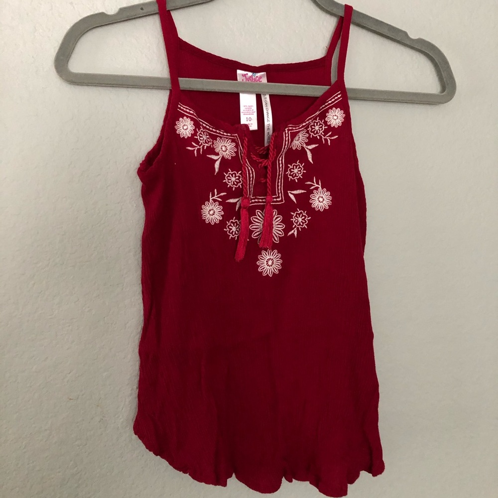JUSTICE TANK Top Sz. 10